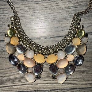 Elegant Multi-Color Statement Necklace